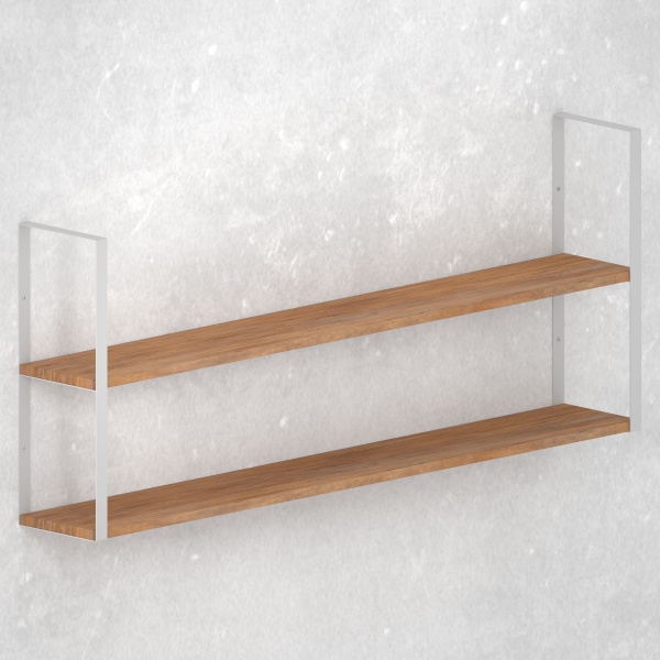 Кронштейн для полок Valore Прямоугольник двойной Loft SW-DR-21 белый