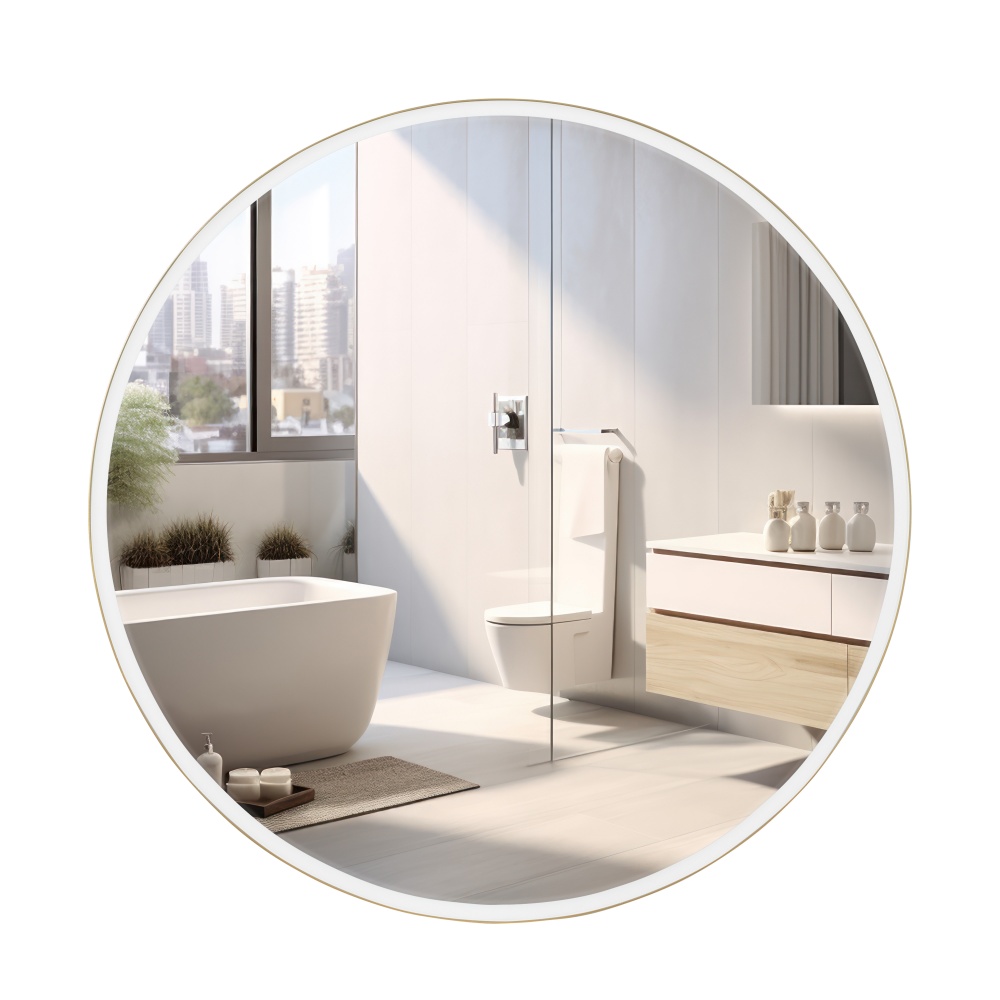 Зеркало со встроенной подсветкой Aqua Rodos Lorenzo gold D-100 sensor