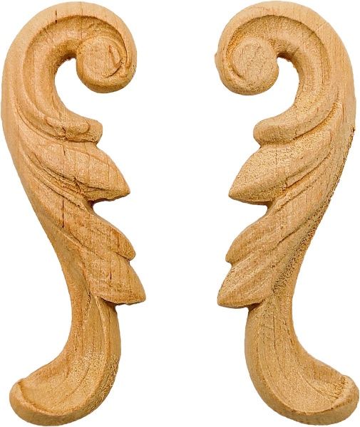 Декоративная панель деревянная угловая 2 шт, CN.26.90 29х90x7 мм 