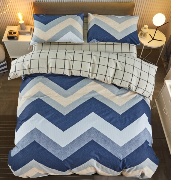 Комплект постільної білизни Gent сімейний синій La Nuit 