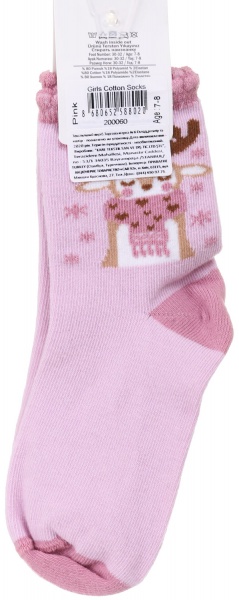 Носки для девочек ARTI 200060 р.7-8 светло-розовый 