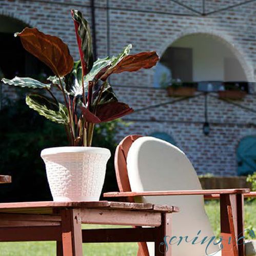 Горщик для квітів Serinova WIRE MESH №2 круглий 6 л теракот 