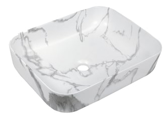 Умывальник на столешницу Invena ATE 51 см белый мрамор (CE-16-706)