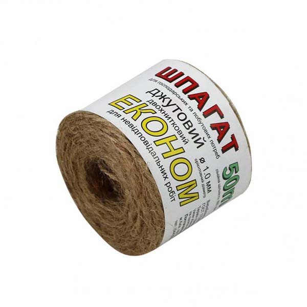 Шпагат джутовий Радосвіт 1 мм 50 м кремово-коричневий
