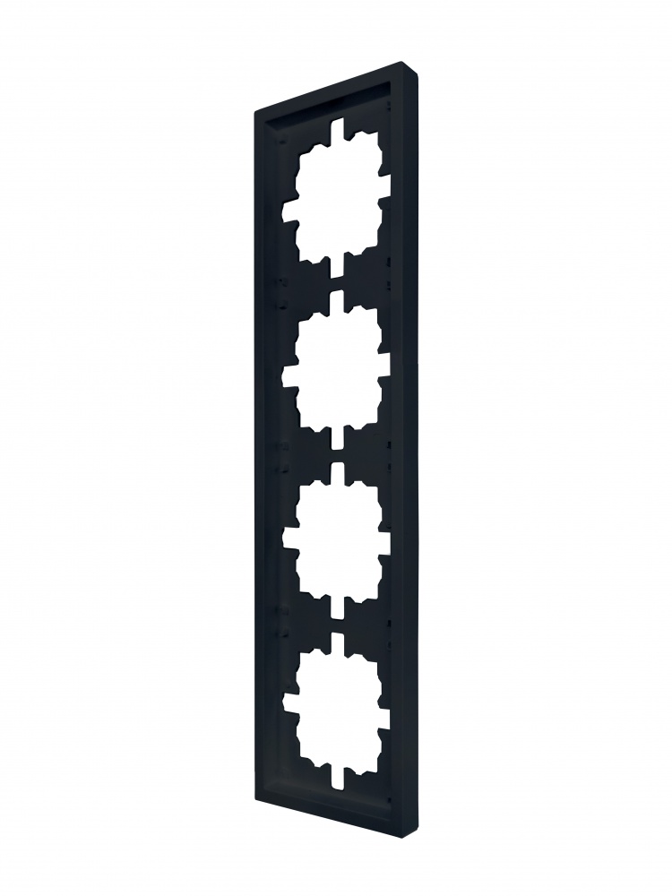 Рамка чотиримісна HausMark Juna універсальна чорний