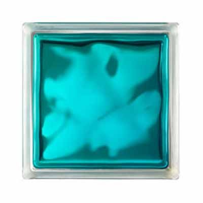 Стеклоблок бирюзовый 1908/W ВТ 190х190х80 мм