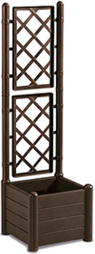 Вазон пластиковый Stefanplast Italia квадратный 30л коричневый (80037) 