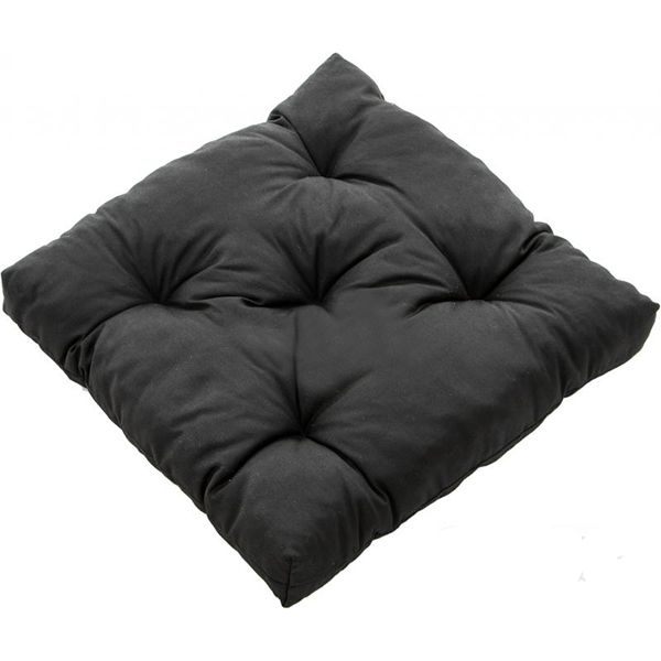 Подушка стьобана чорна 40х40х8 см