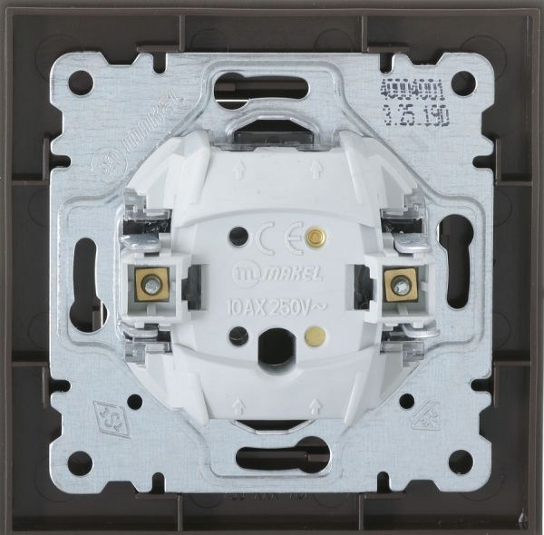 Выключатель одноклавишный Makel Karea без подсветки 10 А 220В коричневый