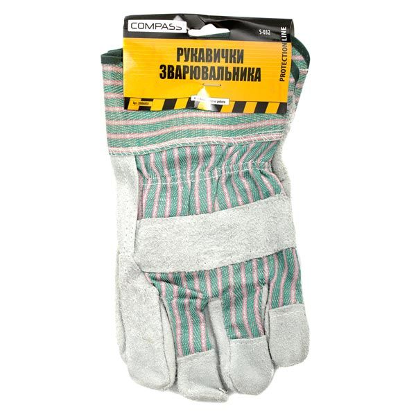 Перчатки сварщика Compass S-032 темно-зеленые
