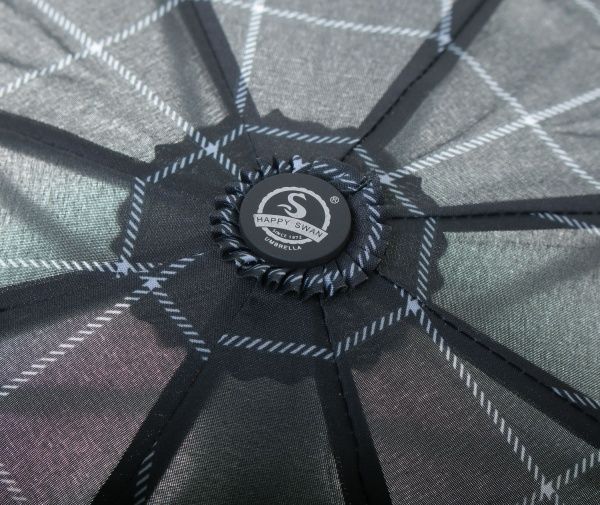 Зонт Узор прямоугольный, складной, автомат черный 