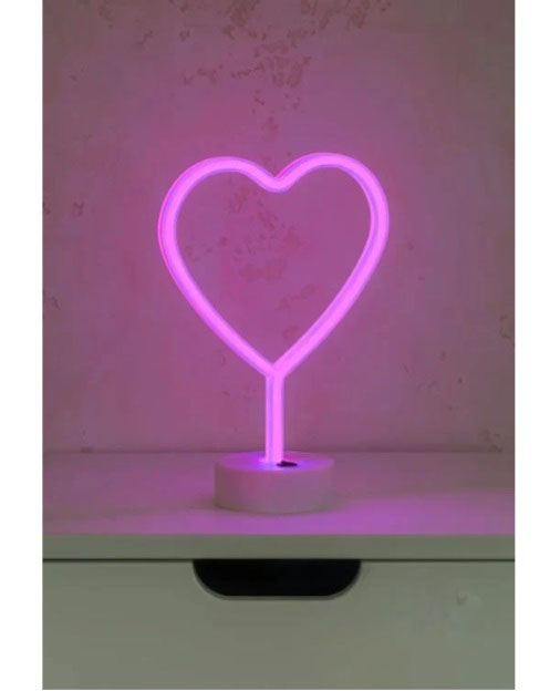 Настольная лампа Luna Neo Сердце 1x1,7 Вт без цоколя розовый