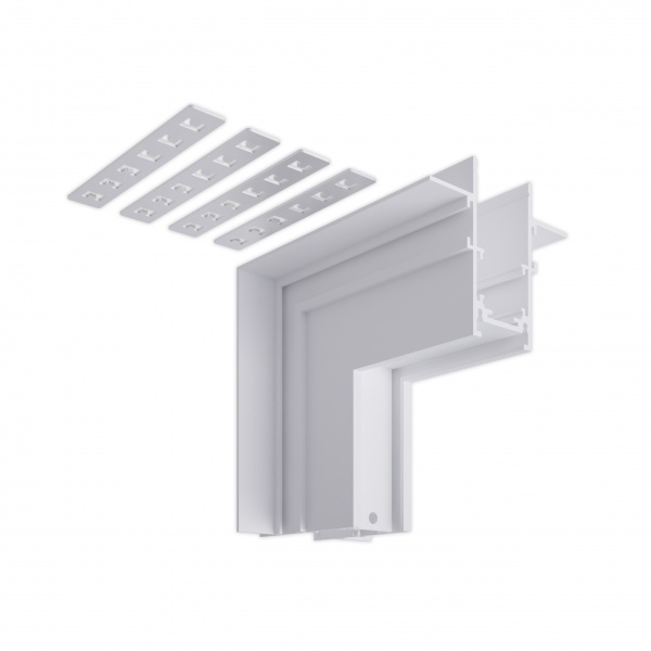 Соединитель угловой Hopfen встраиваемый 006 для шинопровода магнитного белый 395868 