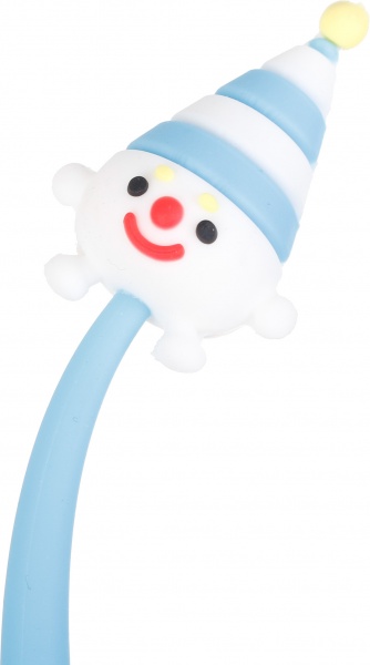 Ручка гелева блакитна Карнавал чорнило синє 