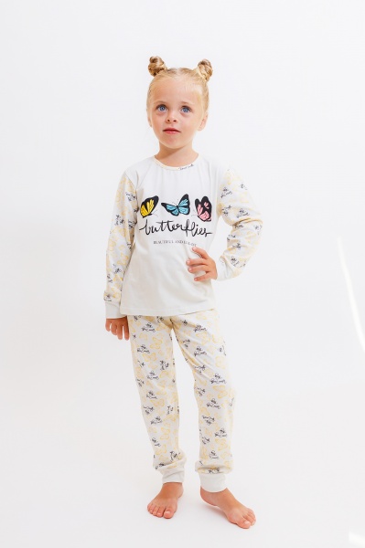 Пижама для девочек KOSTA р.98–104 светло-серый 2383-4 
