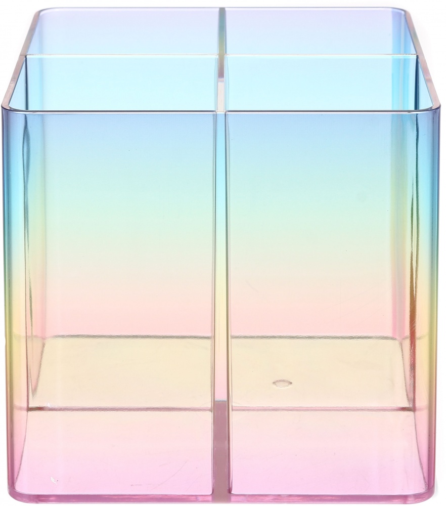 Органайзер для косметики 4 секции Rainbow 11.5x11.5x10.8 см разноцветный
