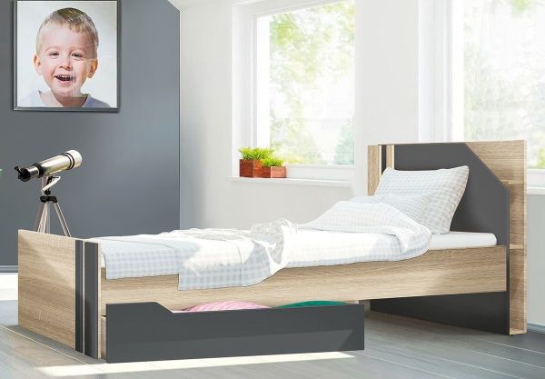 Ящик к кровати МФ МОДЕРН Элемент Филла 130х52х26 дуб сонома/антрацит