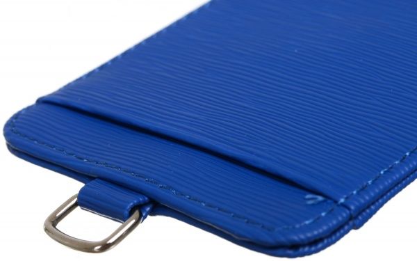 Бейдж вертикальный синий с петелькой 11x7,6 см