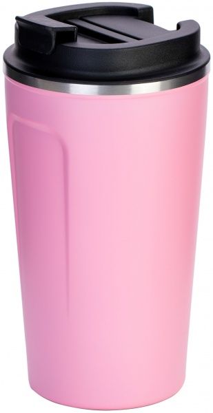 Термочашка Coffe 500 мл рожева O52077 Optima