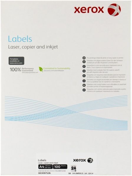 Наліпка Xerox А4/24 100 аркушів із заокругленими краями 003R97526 