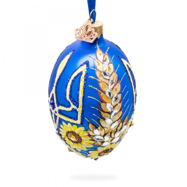 Ялинкова іграшка Українська 12 см синій L-308