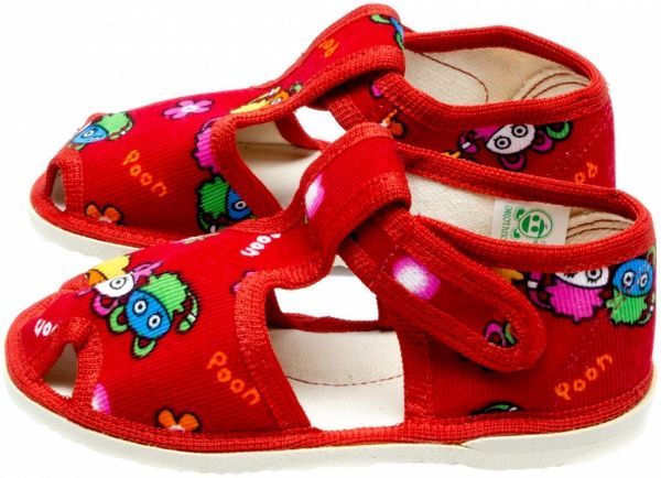 Тапочки для девочек Экотапок р.19 красный 1085 