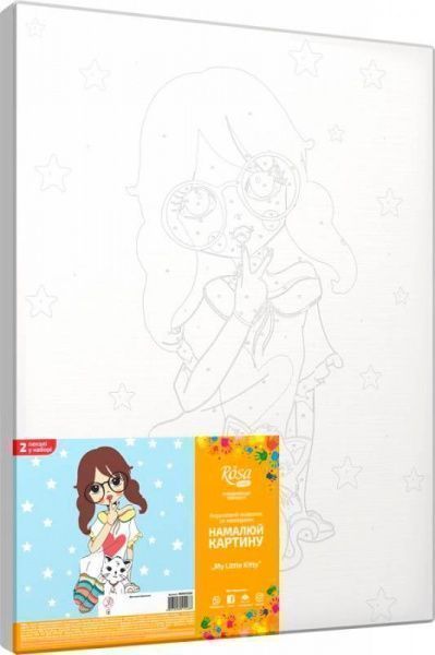 Картина по номерам эконом акриловая живопись по номерам My Little Kitty Rosa Start 