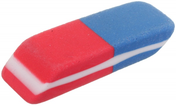 Ластик 4,2х1,4х0,8 см красно-синяя Nota Bene