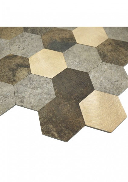 Декоративная панель EMERGO самоклеющая Шестиугольник Шкіра Home Inspire 