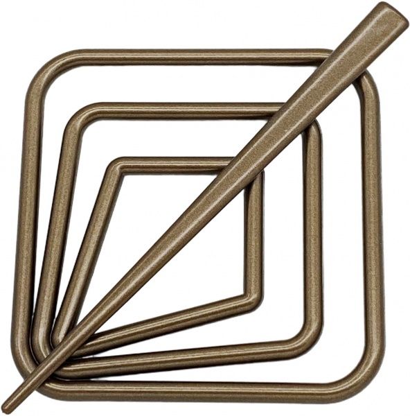 Заколка Квадрат 85х85 мм коричневый В0001-14 MISLT