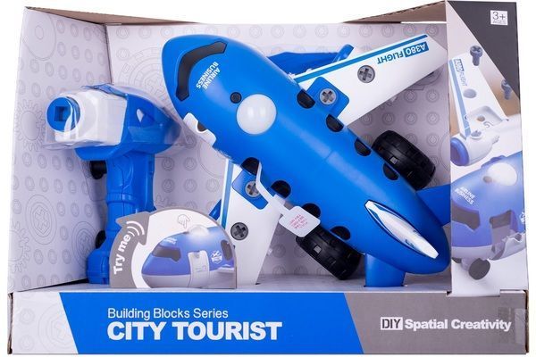 Игровой набор DIY Spatial Creativity Конструктор Самолет с электрическим двигателем CJ-1379247