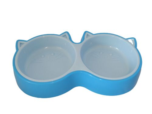Миска подвійна AnimAll для котів L 2х350 мл P974 блакитна