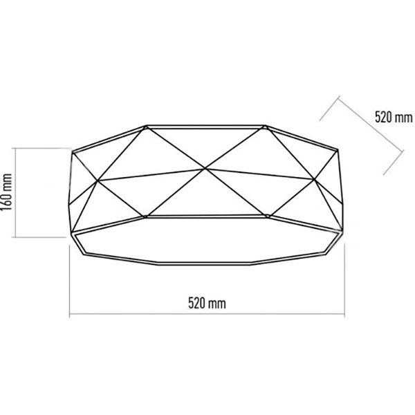Люстра TK Lighting Kantoor 4C-PL 4x15 Вт E27 серая 1566