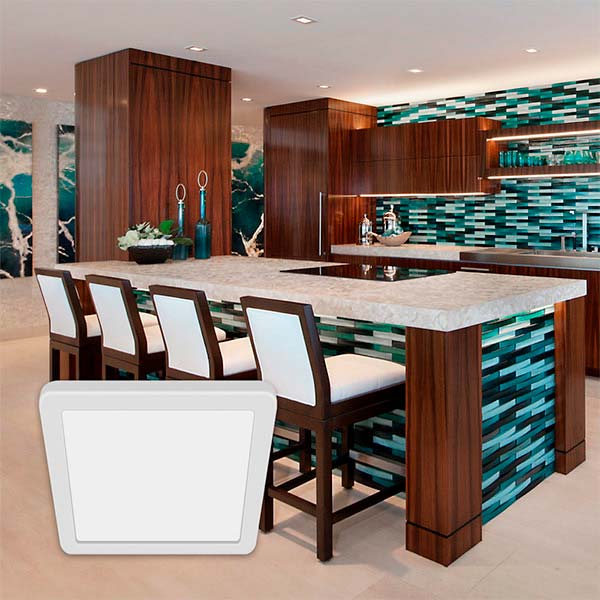 Світильник адміністративний LED LightMaster AL622 квадрат 6 Вт IP20 білий 