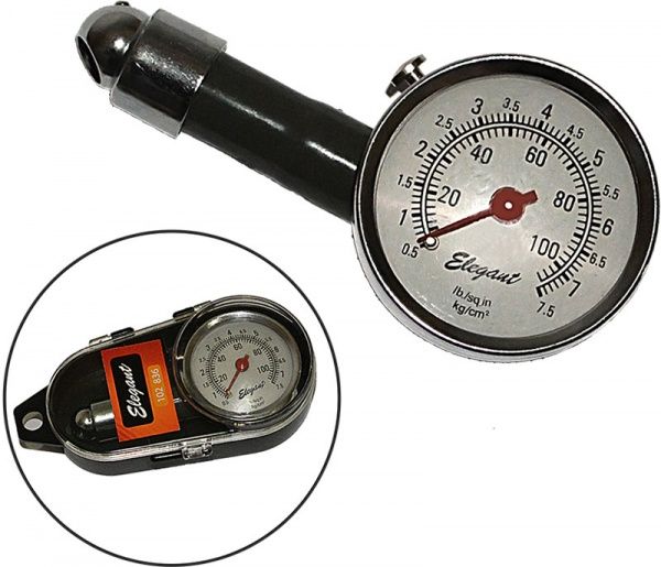 Манометр автомобільний Elegant MAXI металічний в коробці 7 атм 