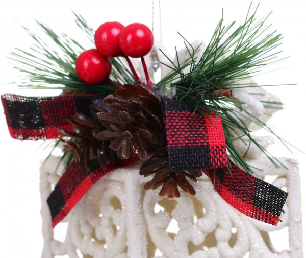 Декоративная подвеска Подарок 11х9х4,5 см белый LD21027