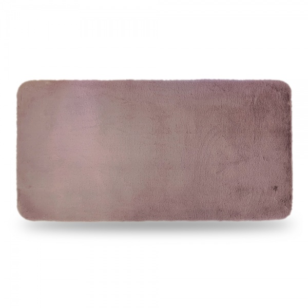 Коврик для ванной комнаты Dariana Эко-мех 60х120 см карамельно-розовый