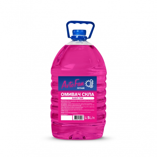 Омивач скла Helpix AvtoFan Бабл Гам ПЕТ літо 5л 