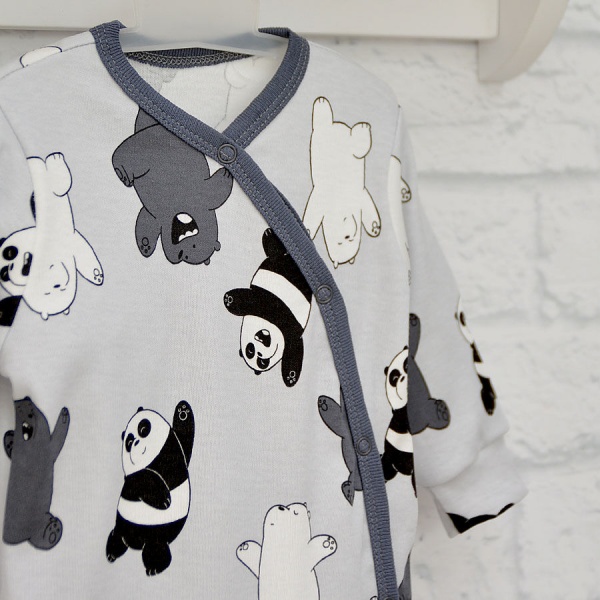 Чоловічок унісекс Blanka Ведмедик р.80 сірий 110004 