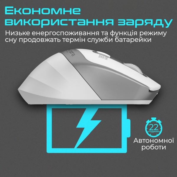 Миша Promate Samit Wireless white (samit.white) 