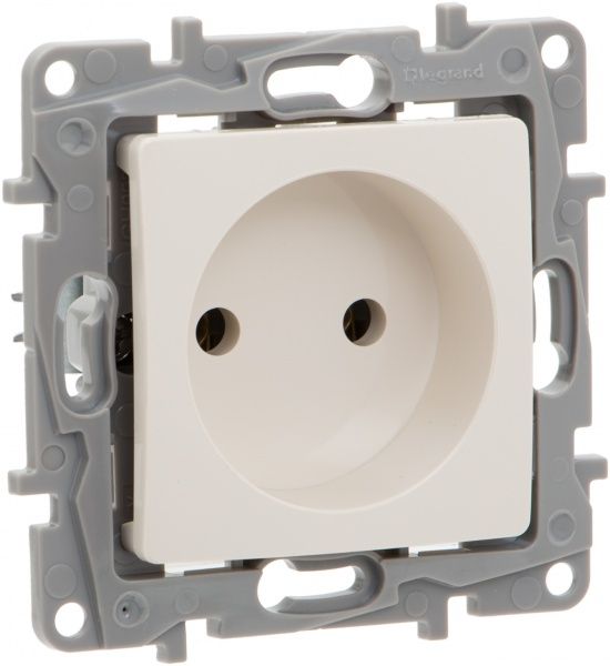 Розетка без заземлення Legrand Etika 2К 16 А без шторок кремовий 672320