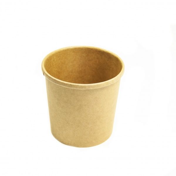 Контейнер Petruzalek круглый бумажный крафт для супов, мороженого или каш 480 мл 25 шт./ уп. 100 x 100 x 100 мм