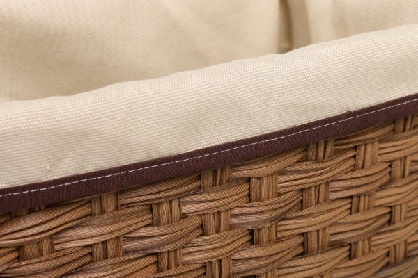 Корзина плетеная с текстилем Tony Bridge Basket 29x19x15 см JC16-1AB-5 