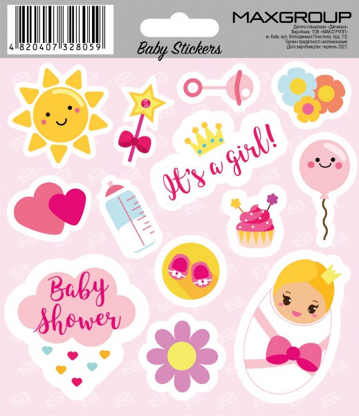 Набір наліпок MAXGROUP Дівчинка NM-097