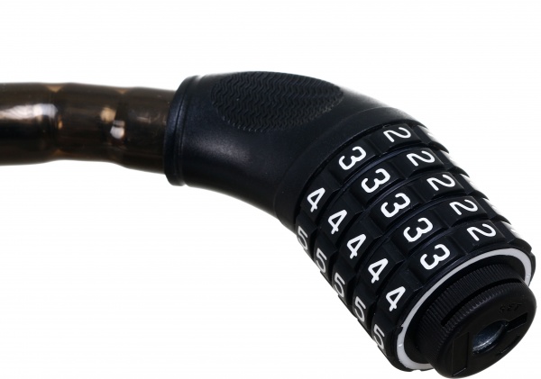 Замок велосипедний MaxxPro SCL-18x1000 чорний із коричневим