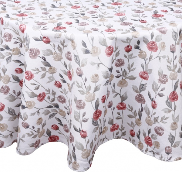 Скатерть Talasa d160 белый с рисунком Luna 