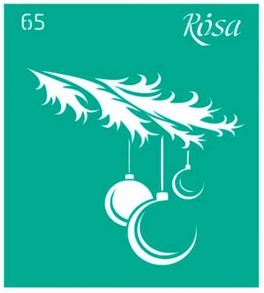 Трафарет многоразовый самоклеящий №65 серия Новый год 90х100 мм Rosa Talent