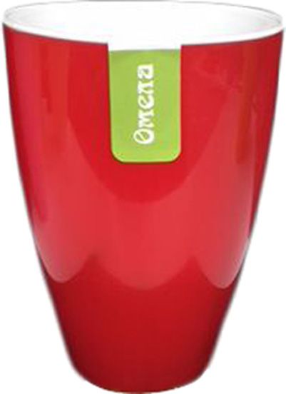 Горщик пластиковий Омела Самозволожуючий (1,3 літра) круглий червоний 