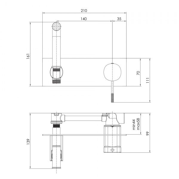 Набор для гигиенического душа Imprese Brenta ZMK091908122