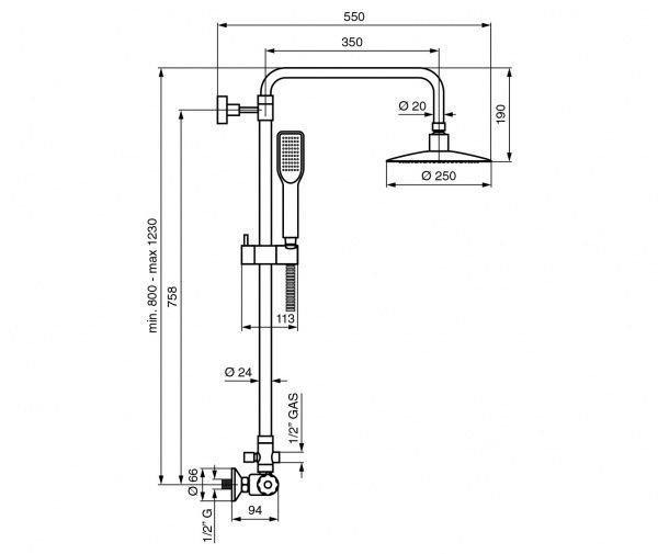 Душевая система Emmevi Rubinetterie CR930586